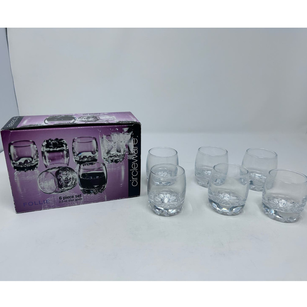 Circleware Follie 6 Piece Shot‎ Glass Set 2.5 oz.